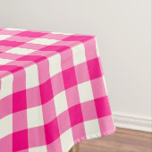 Heißes Rosa-Gingham-Muster-Karo-Tischdecke Tischdecke (Beispiel)