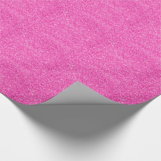 Heißes Rosa-Glitzer Geschenkpapier (Ecke)