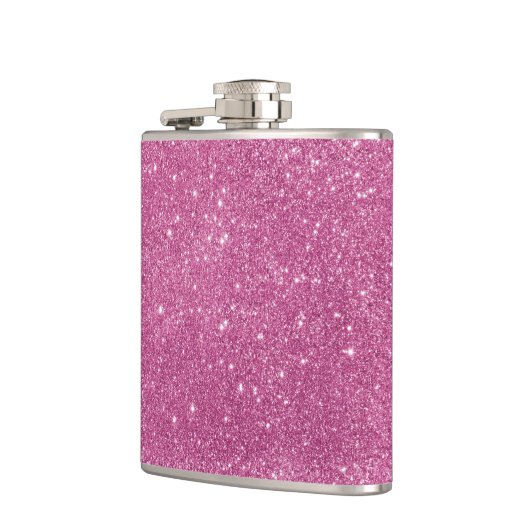 Heißes Rosa-Glitzer-Glitzern Flachmann (Links)