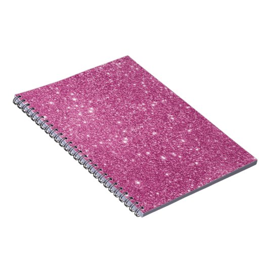 Heißes Rosa-Glitzer-Glitzern Notizblock (Rechte Seite)