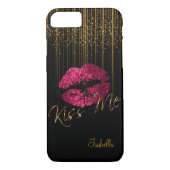 Heißes Rosa-Glitzer-Lippen und Case-Mate iPhone Hülle (Rückseite)