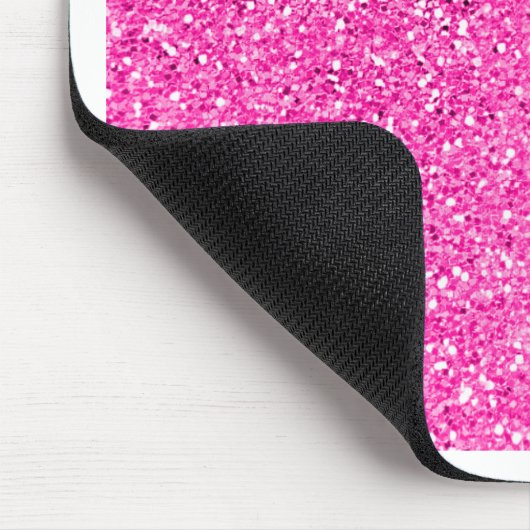 Heißes Rosa-Glitzer Mousepad (Ecke)