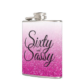 Heißes Rosa-Glitzer Ombre 60 und Sassy 60. Flachmann (Links)