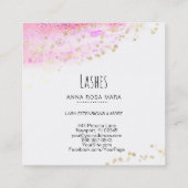 *~* heißes Rosa-Goldabstrakte Quadratische Visitenkarte (Rückseite)