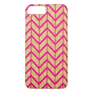 Heißes Rosa-Goldschein-Zickzack-Zickzack Muster Case-Mate iPhone Hülle