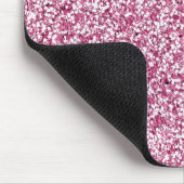 Heißes Rosa-Imitat-Glitzer Girly Bling Mousepad (Ecke)