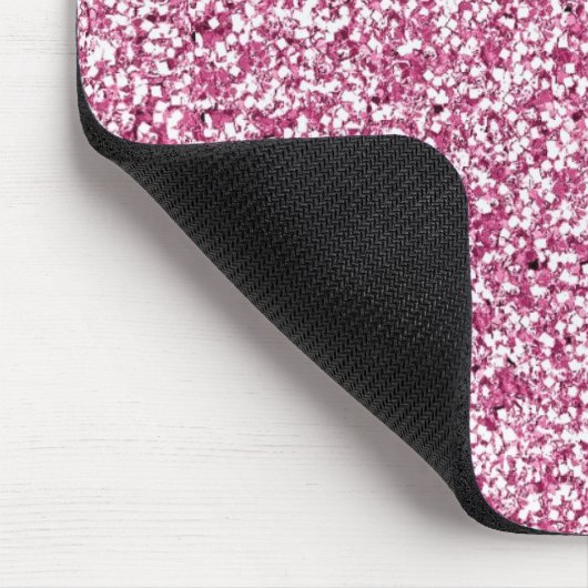 Heißes Rosa-Imitat-Glitzer Girly Bling Mousepad (Ecke)