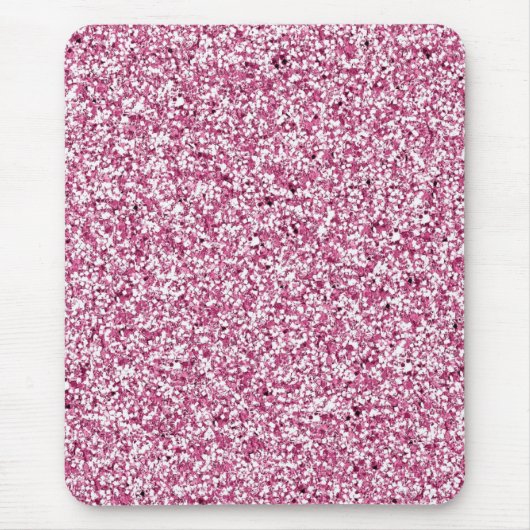 Heißes Rosa-Imitat-Glitzer Girly Bling Mousepad (Vorne)