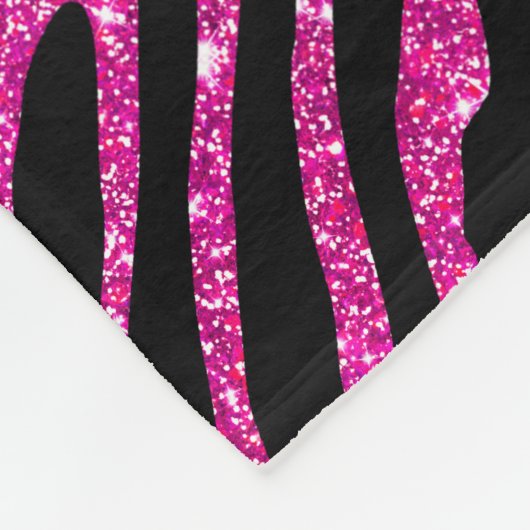 Heißes Rosa-Imitat-Glitzer-MusterGirly Fleecedecke (Ecke)