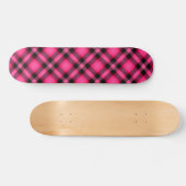 Heißes Rosa kariert, Punk- oder Preppy Skateboard (Horizontal)