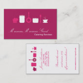 Heißes Rosa-kulinarische Visitenkarte (Vorne/Hinten)