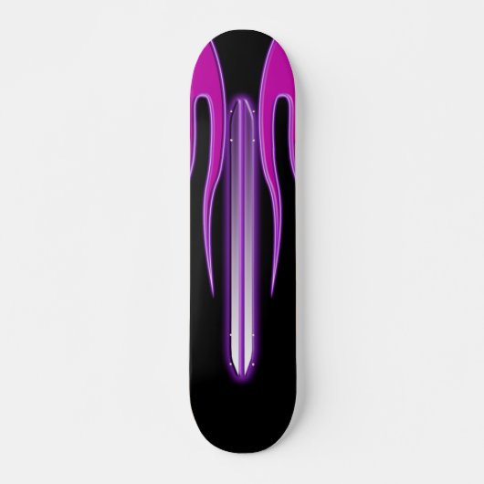 Heißes Rosa-lila Flamme FutureRetro Plattform Skateboard (Vorne)