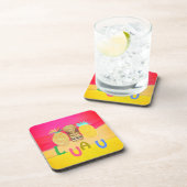 Heißes Rosa Luau Getränkeuntersetzer (Rechte Seite)
