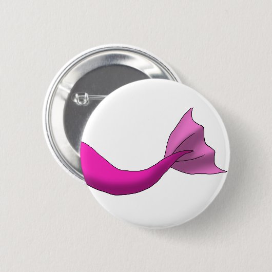 Heißes Rosa-Meerjungfrau-Schwanz Button (Vorne & Hinten)