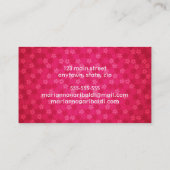 Heißes Rosa-niedliche Eule Girly Visitenkarte (Rückseite)