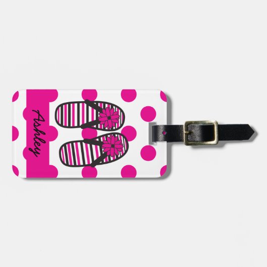 Heißes Rosa-Punkte u. drehen Reinfall-Gepäck-Umbau Gepäckanhänger (Vorderseite horizontal)