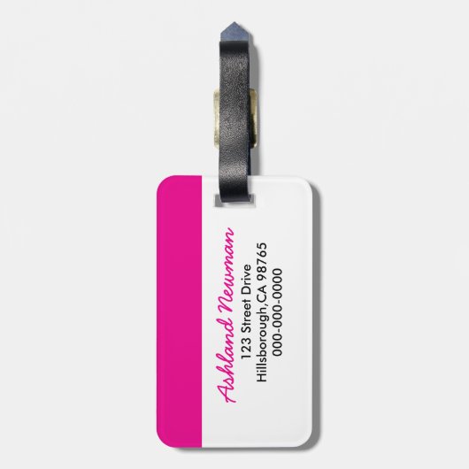 Heißes Rosa-Punkte u. drehen Reinfall-Gepäck-Umbau Gepäckanhänger (Rückseite vertikal)