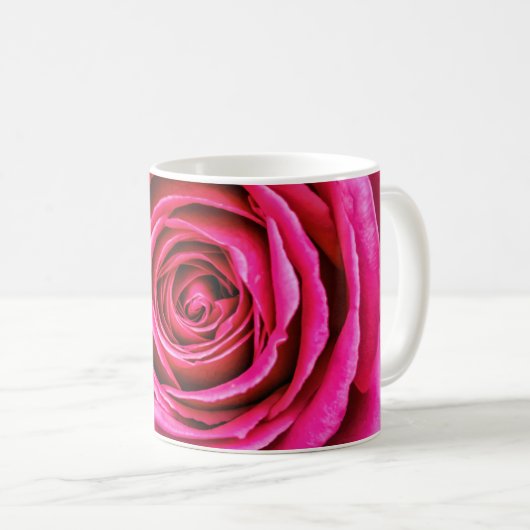 Heißes Rosa-Rose Kaffeetasse (VorderseiteRechts)