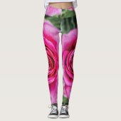 Heißes Rosa-Rose Leggings (Vorderseite)