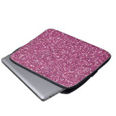Heißes Rosa-Rosen-Glamour Laptopschutzhülle (Vorne Knopf)