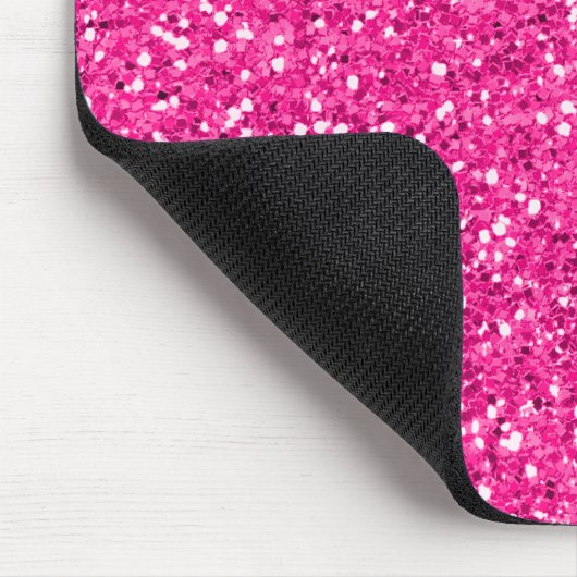 Heißes Rosa-Schimmer-Glitzer Mousepad (Ecke)