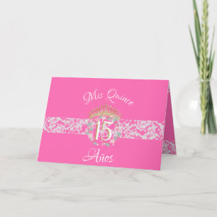 Heißes Rosa Silber Quinceanera-Feier Einladung