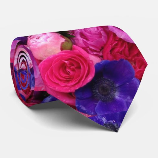 Heißes Rosa u. lila Krawatte (Gerollt)