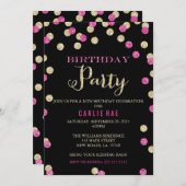 Heißes Rosa-und Einladung (Vorne/Hinten)