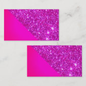Heißes Rosa und Schein-Glitzer-Geschäfts-Karte 3a Visitenkarte (Vorne/Hinten)