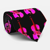 Heißes Rosa-Violinen-Krawatte Krawatte (Gerollt)