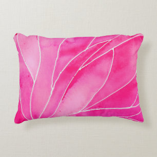 Heißes Rosa-Wasserfarbe-Bruch Dekokissen