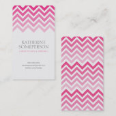 Heißes Rosa Zickzack Ombre Mama-nennende Karten (Vorne/Hinten)