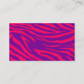 Heißes Rosalila Zebra-Druck-Tiergeschäfts-Karte Visitenkarte (Rückseite)