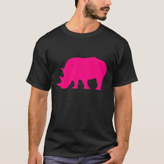 Heißes Rosarhino-Shirt T-Shirt (Vorderseite)