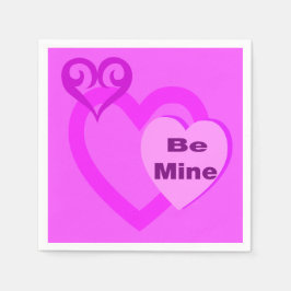 Heißes Rosavalentine-Herz-Party-Servietten Serviette
