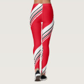 Heißes rotes Streifenmuster anzüglich Leggings (Rückseite)