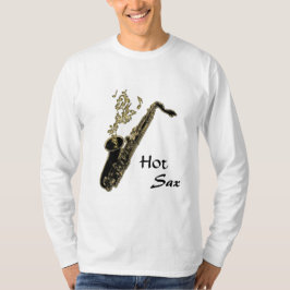 Heißes Saxophon! Goldmusikalische Anmerkungen und T-Shirt