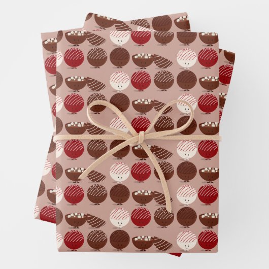 Heißes Schokoladenfutter Geschenkpapier Set (Beispiel)