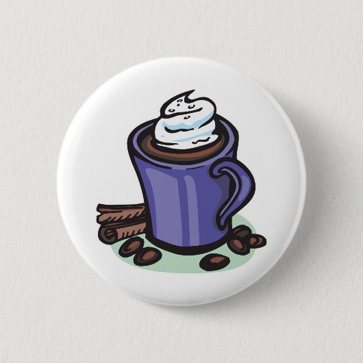 heißes Schokoladenkakao Button (Vorderseite)