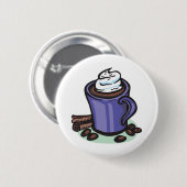 heißes Schokoladenkakao Button (Vorne & Hinten)