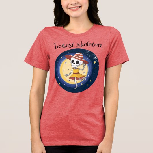 heißes Skelett Halloween Shirt Niedlich und sonnig (Vorderseite)