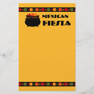 Heißes u. würziges Fiesta-Briefpapier Briefpapier