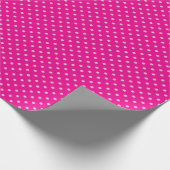 Heißes und hellrosa Punkte Geschenkpapier (Ecke)