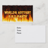 Heißestes Party die GRILLEN der rote Terminkarte (Vorne/Hinten)