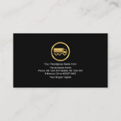 Heißgelbes Elektroblitz Visitenkarte (Rückseite)