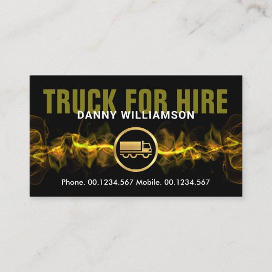 Heißgelbes Elektroblitz Visitenkarte (Vorderseite)