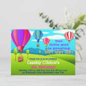 Heißluft-Ballon-6. Geburtstags-Party Einladung (Stehend Vorderseite)