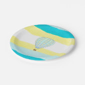 Heißluft-Ballon-Babyparty-Kuchen-Platte Pappteller (Schrägansicht)