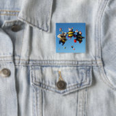 Heißluft-Ballon-Bienen - Button (Beispiel)