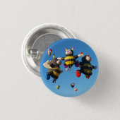 Heißluft-Ballon-Bienen - Button (Vorne & Hinten)